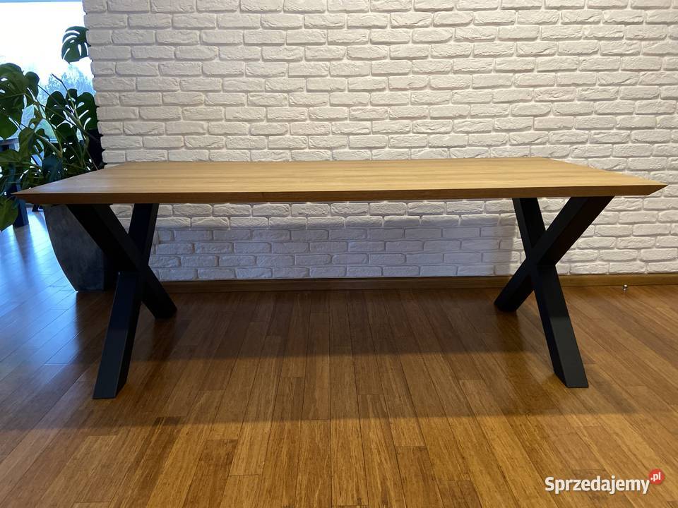 Stół z dębowym blatem w stylu loft industrial Końskie sprzedam