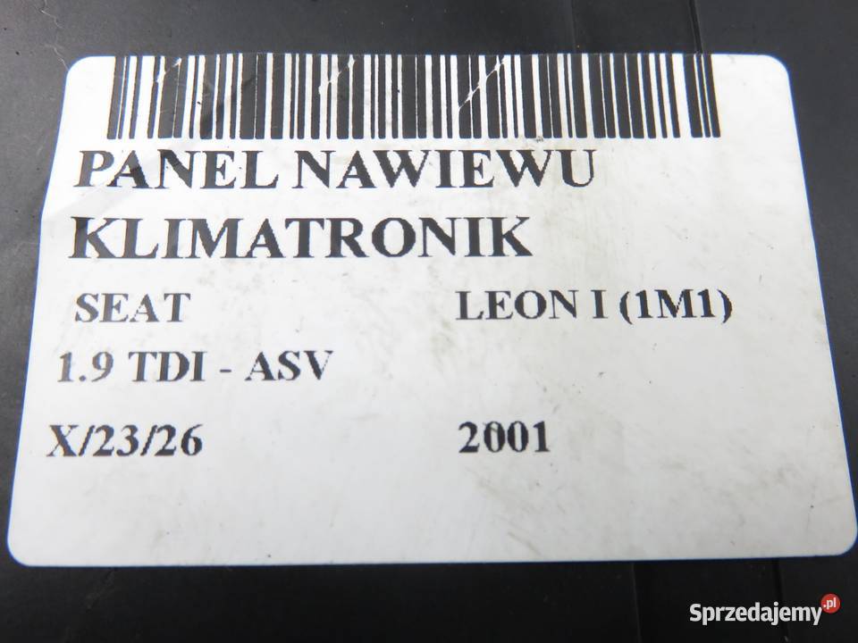 KLIMATRONIK SEAT LEON I 1M1 1M0820043D 5HB007978 osobowe Panele sterowania, przełączniki małopolskie