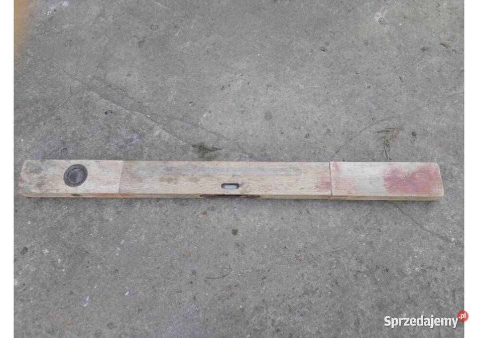 Poziomica drewniana 70 stara PRL dwa wskaźniki