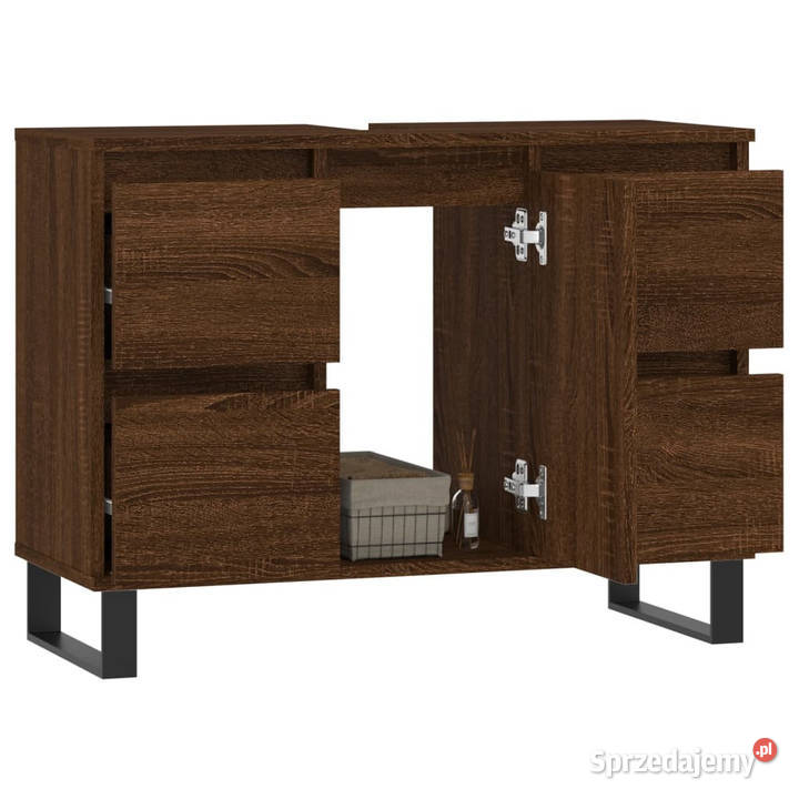 Szafka łazienkowa brązowy dąb 80x33x60 WM831667 Warszawa