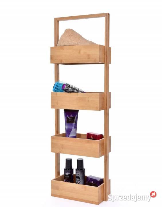 BAMBUSOWY REGAŁ z 4 głębokimi półkami GoEco wys Warszawa