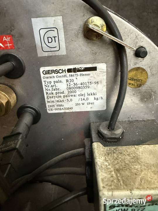 Palnik do pieca GIERSCH R20 Piece wolnostojące Warszawa