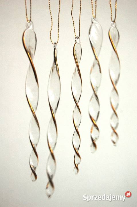 Bombki szklane ręcznie malowane przezroczyste Lublin