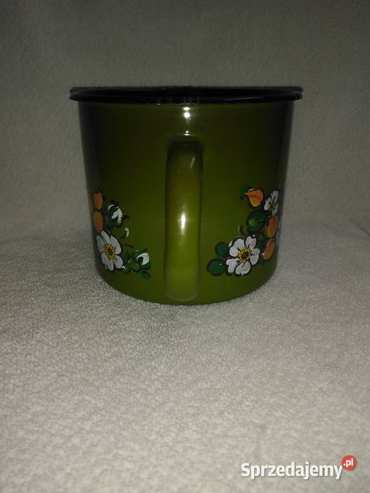 Emaliowany garnuszek z rączką Nowa Karczma