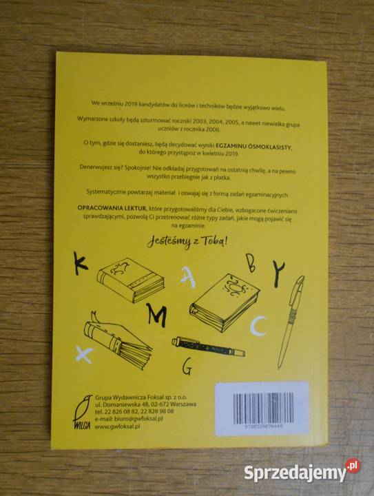 Egzamin ósmoklasisty język polski opracowania Parczew sprzedam