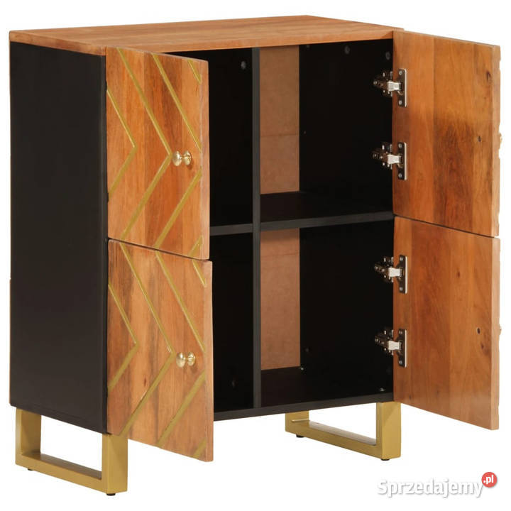 Szafka brązowoczarna 60x335x75 lite drewno mango Warszawa