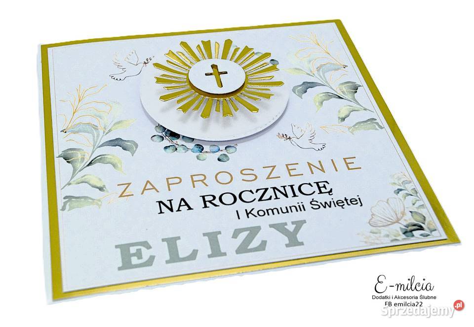 Zaproszenia ze zdjęciem z okazji II Komunii Św lubuskie Zielona Góra sprzedam