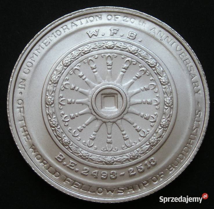 Tajlandia 50 baht 1971 SREBRO stan menniczy Łódź