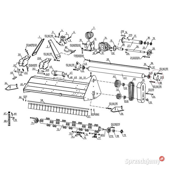 Mocowanie łożyska wału kopiującego LH EFGCK Tajęcina