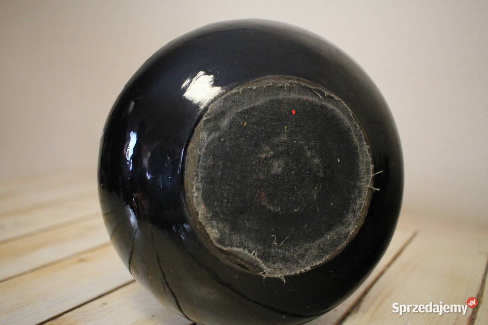 Waza toczona z drewna ładnie malowana inny kolor Pszczyna