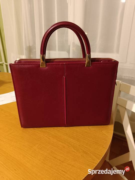 Aktówka damska w kolorze bordowym Do ręki  Moda i Styl Zamość