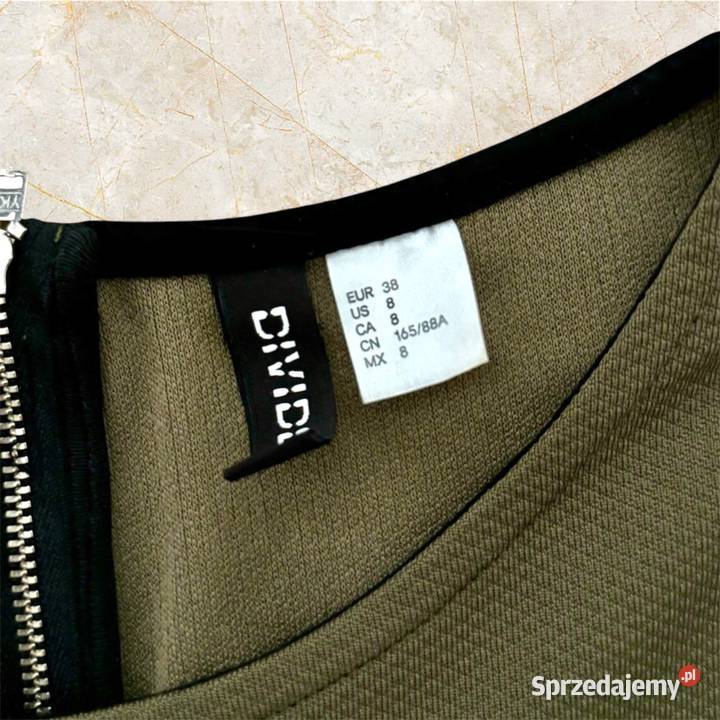 Sukienka khaki czarna HM XS Kielce sprzedam