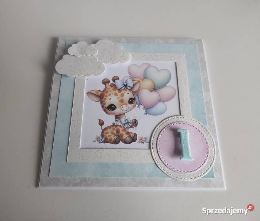 Kartka urodzinowa ręcznie robiona roczek łódzkie Łódź