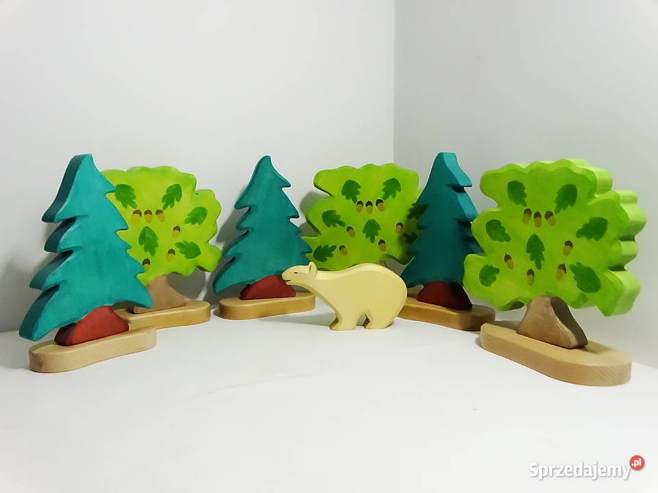 Zestaw drewnianych figurek marki Holztiger las z Biłgoraj
