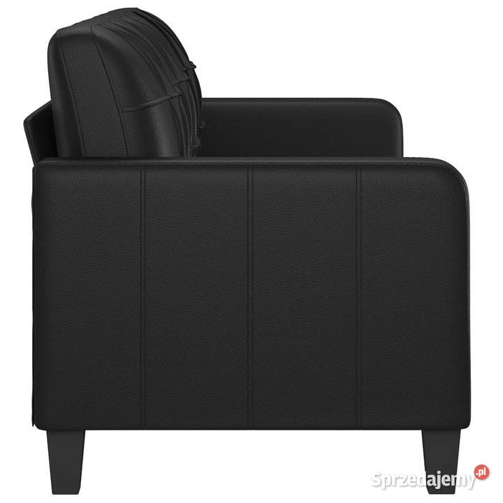 3osobowa sofa czarna 180 obita sztuczną skórą mazowieckie Warszawa sprzedam
