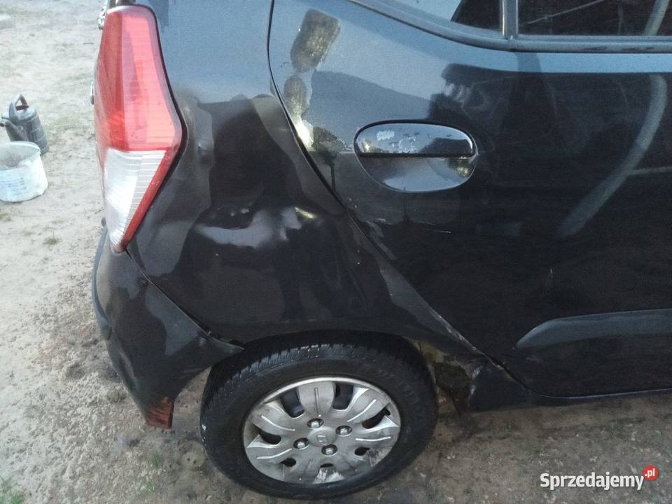 Hyundai i10 2008r uszkodzony rejestracja 2009r manualna Samochody osobowe Borzęcin Duży