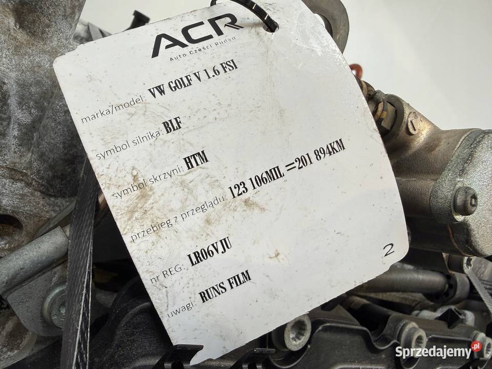 SILNIK VW Touran Golf V Eos Jetta III 16 FSI 115 Silniki kompletne Chełm