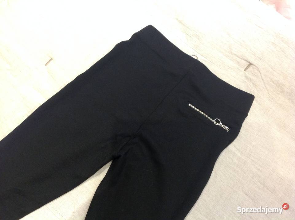 Czarne legginsy z zamkami r S j nowe lubuskie Nowa Sól
