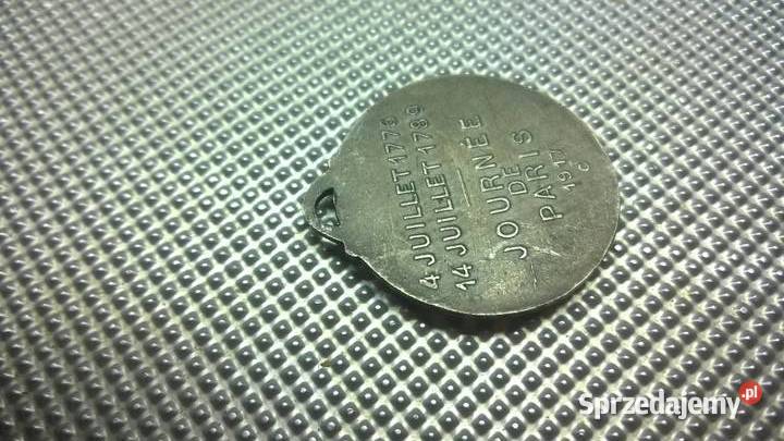 SREBRNY MEDAL W LAFAYETTE GEO WASHINGTON SIGNED Warszawa