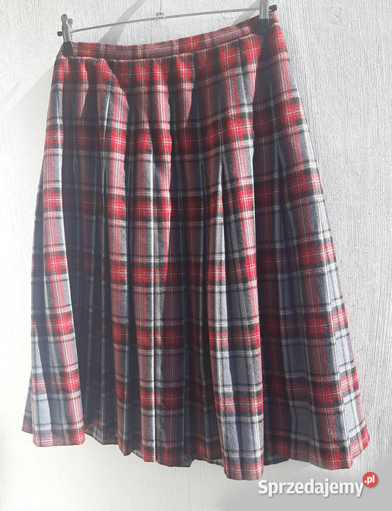 Wełniana Wełniana 100 wełny plisowana spódnica Rozmiar 46 Warszawa