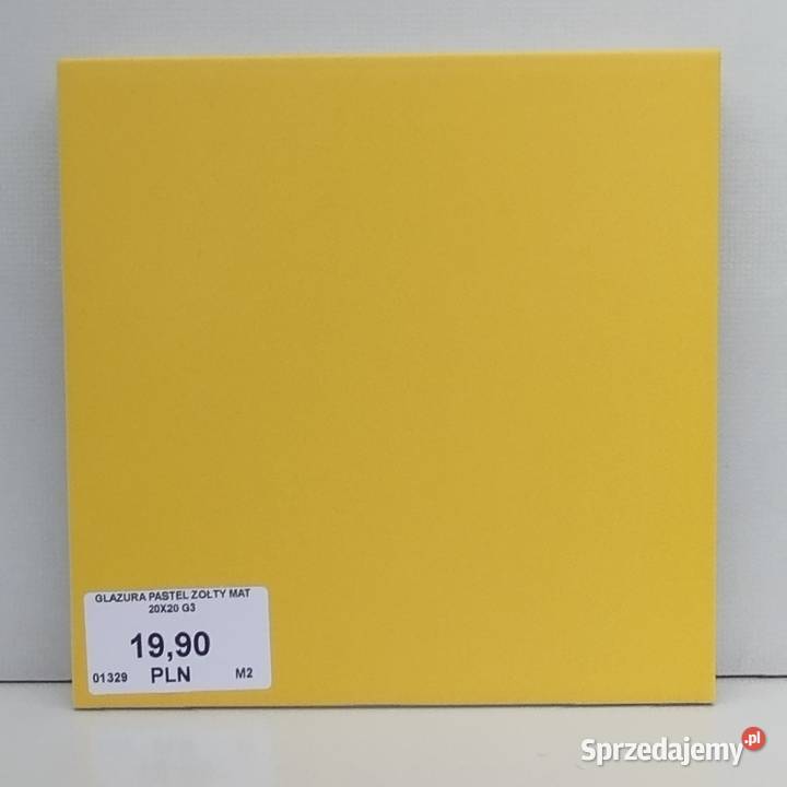 Tania Płytka GLAZURA PASTEL ŻÓŁTY MAT 20X20 Kraśnik