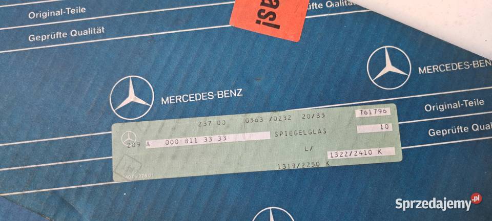 Szkło lusterka zewnętrznego Mercedes O303 LK NG pomorskie Luzino