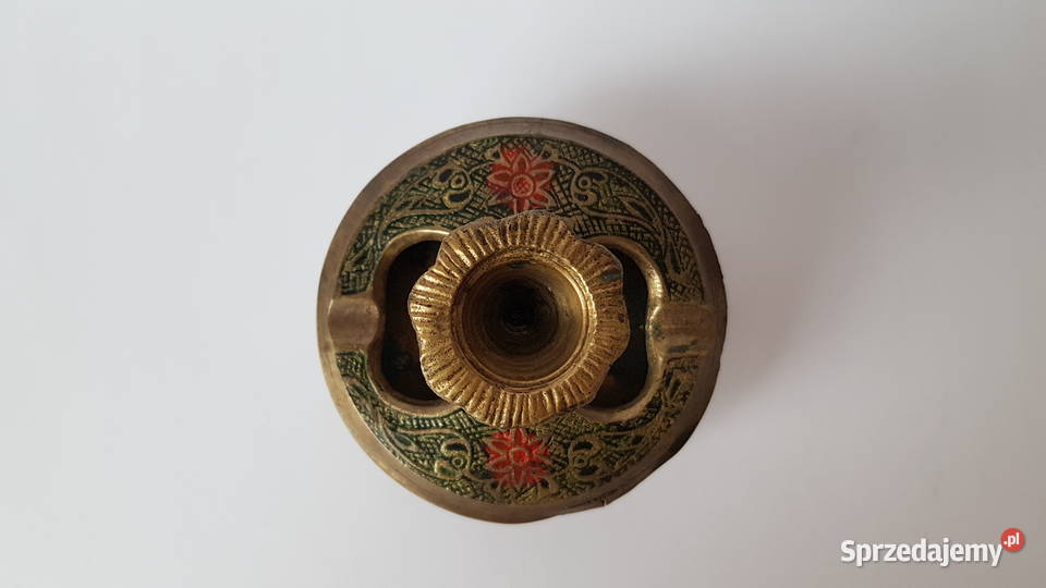 Stara mosiężna popielniczka popielnica świecznik Dąbrowa Górnicza