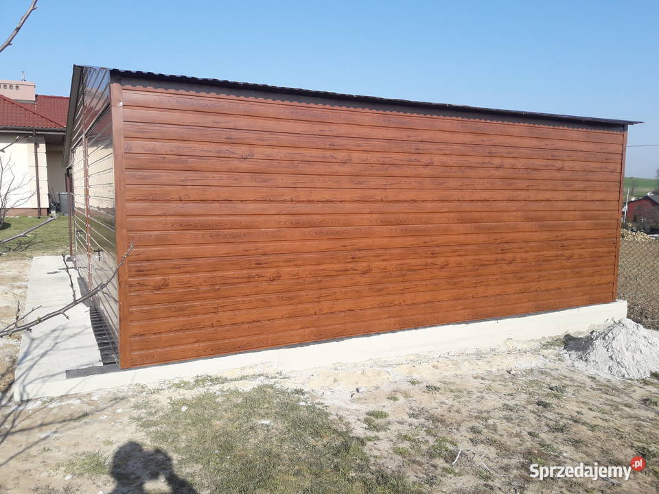 Garaż blaszany dwustanowiskowy 6x6m GrzywStal Nowy Targ