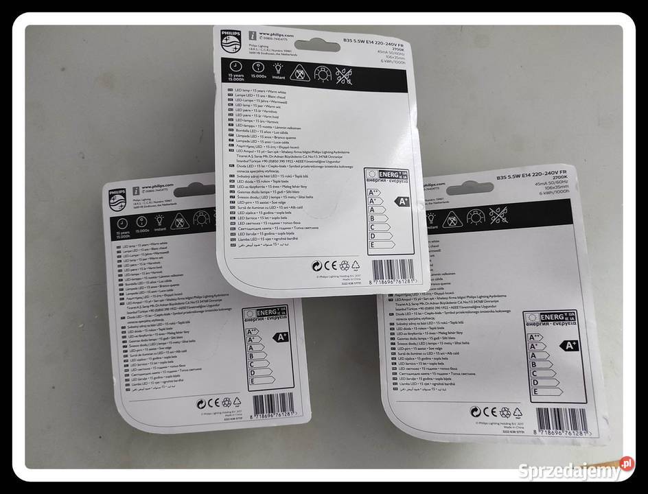 PHILIPS NOWE w blistrach ŻARÓWKI E14 9 sztuk 55W Płock sprzedam