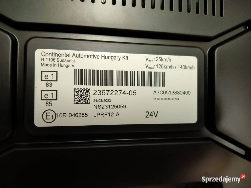 RENAULT GAMA LICZNIK ZEGARY 23672274 lubuskie Kargowa