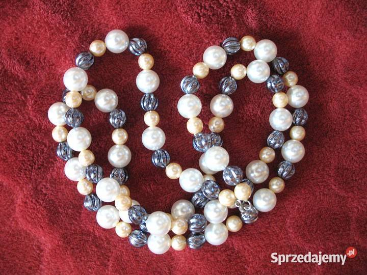 Perły naszyjnik z pięknych pereł długość 90 Siedlce