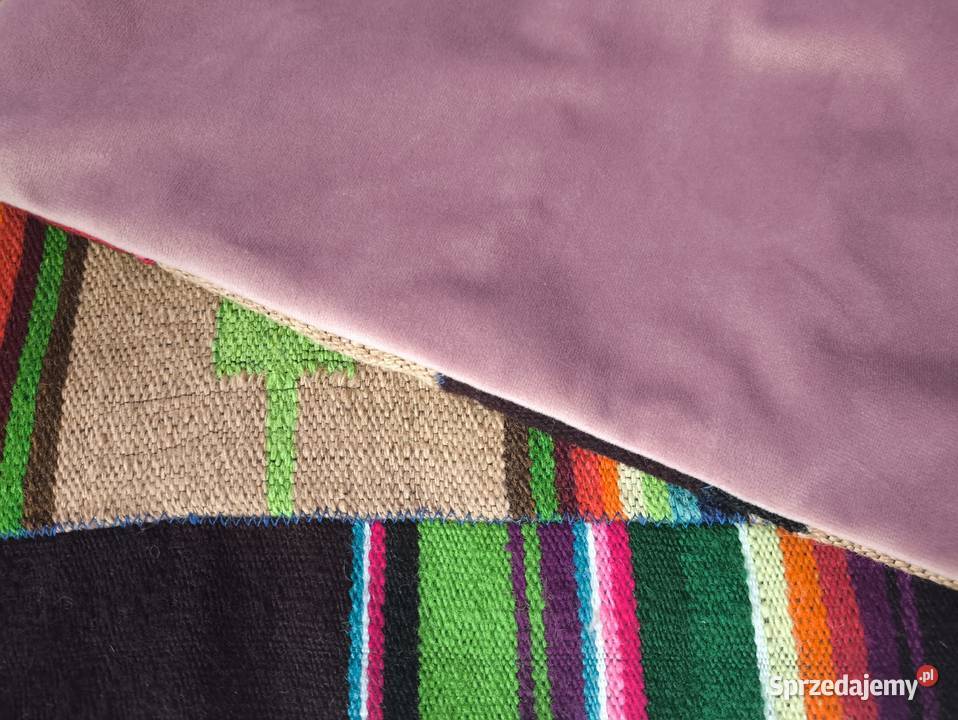 Poszewka na poduszkę kilim wełna folk Starachowice