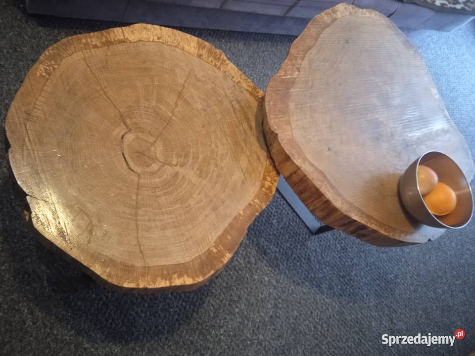 Stolik kawowy z plastra dębu Stoliki kawowe i ławy łódzkie