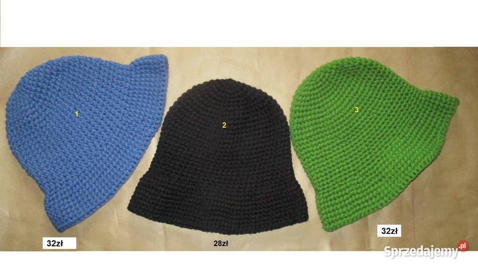 Kapelusz ażurowy hand made melanż szarościhand Łódź