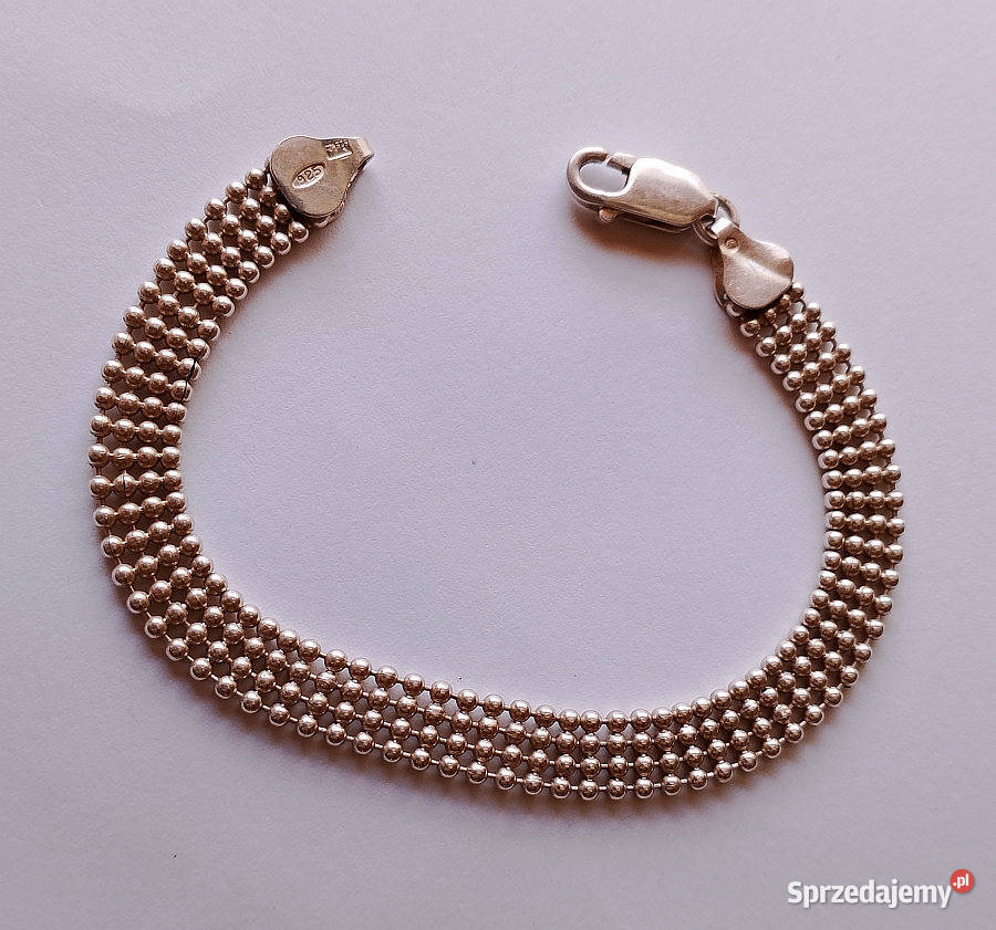 bransoletka srebrna 4 rzędy kulek podlaskie Suwałki