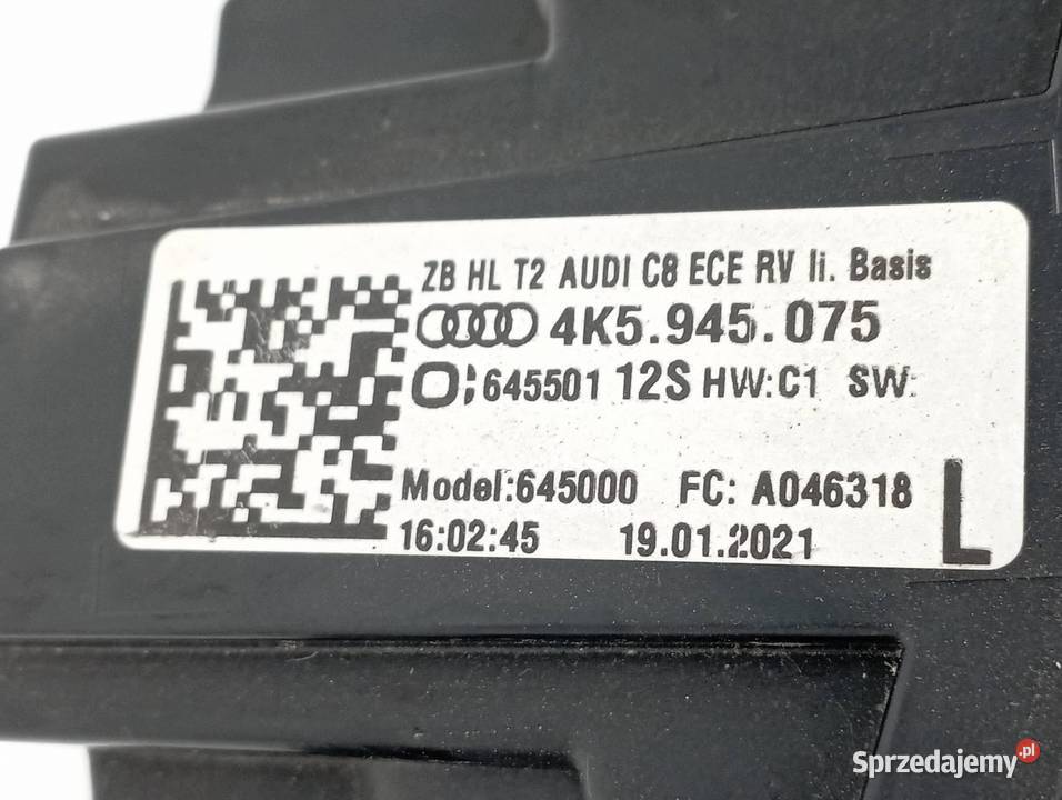LAMPA TYŁ W KLAPĘ LEWA KOMBI LED EU 4K5945075