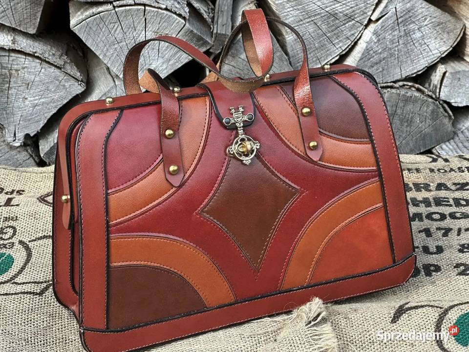 Patchworkowy Retro Kuferek Angielski Vintage
