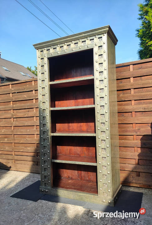 Regał kolonialny drewno metal egzotyczne Warszawa