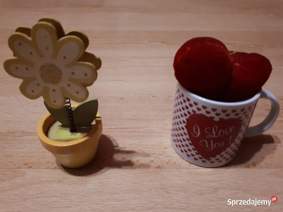 Ozdoby na półkę kwiatek i kubek z pluszowym Pozostałe Pozostałe śląskie Rybnik
