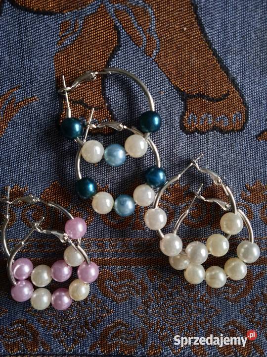 KOLCZYKI KOŁA Z PERŁAMI WYJĄTKOWE Piła