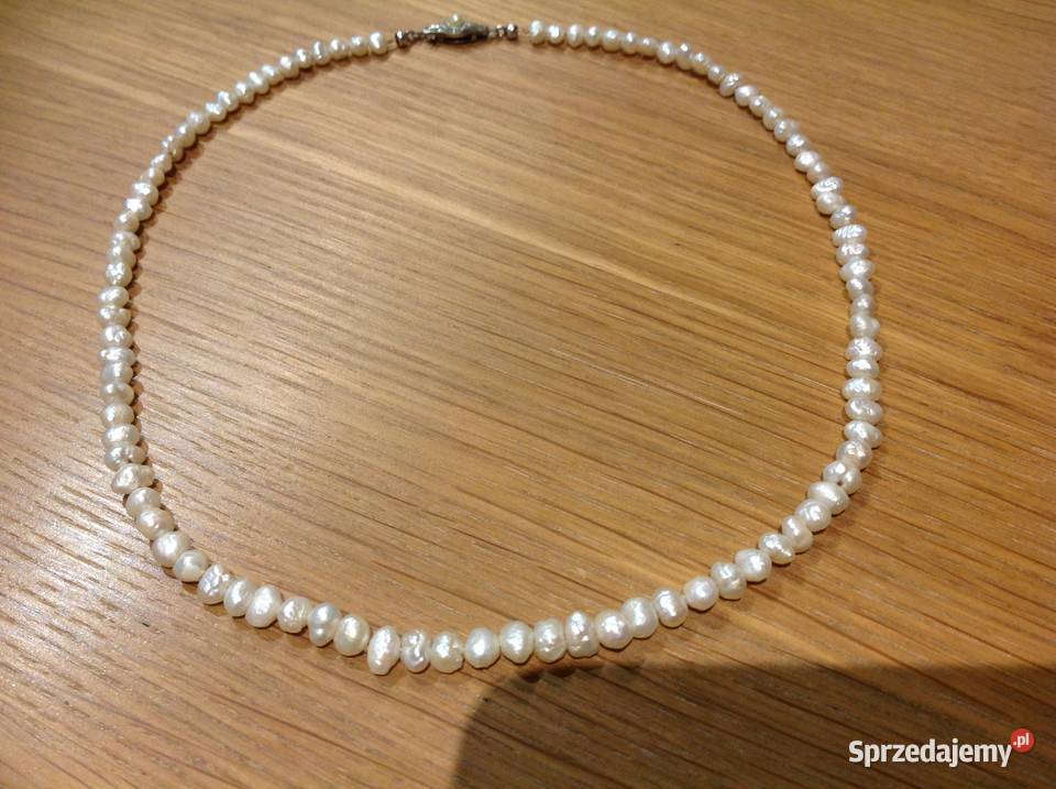 Stary Naszyjnik Choker z Naturalnych Pereł Dla kobiet