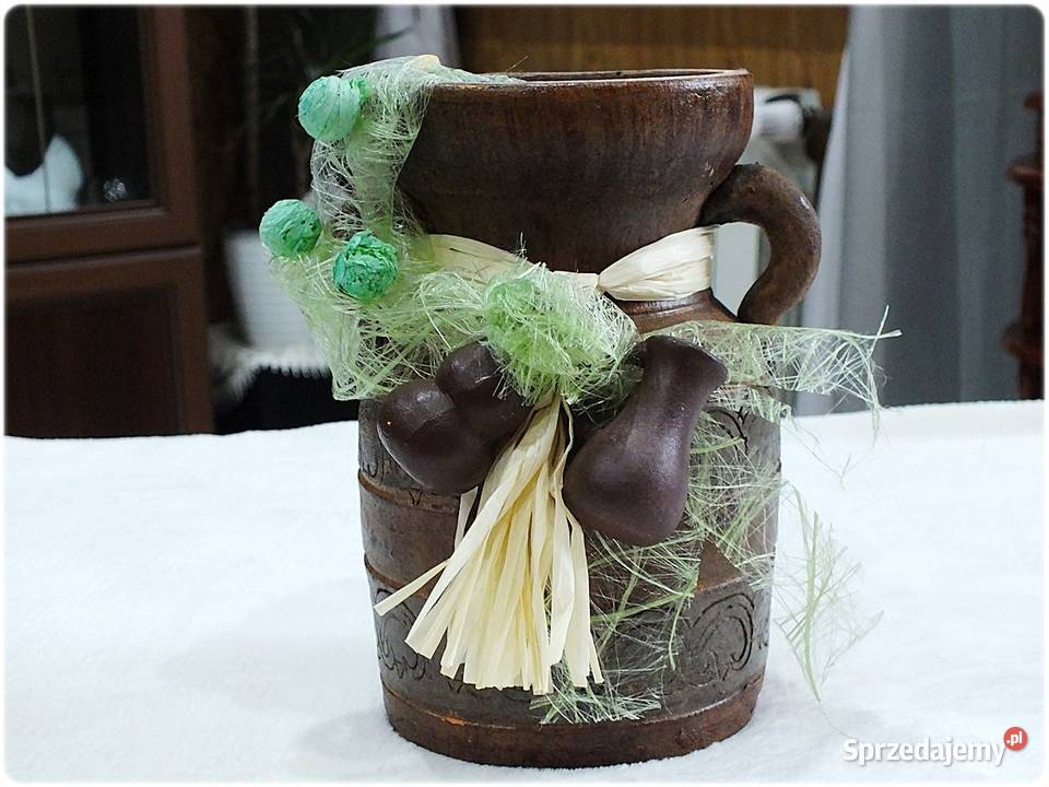 Dzbanek Dzban dekoracyjny gliniany Piękna Żary