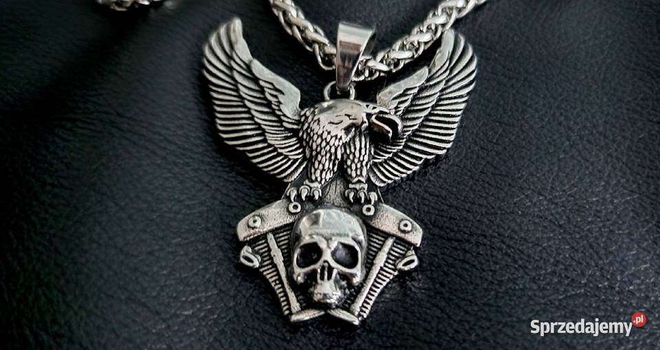 wisiorek zawieszka czaszka orzeł chopper Sochaczew sprzedam