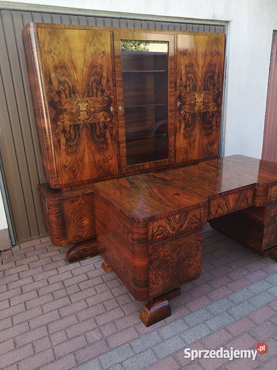 Gabinet Biblioteka Biurko ARTDECO Orzech Swarzędz sprzedam