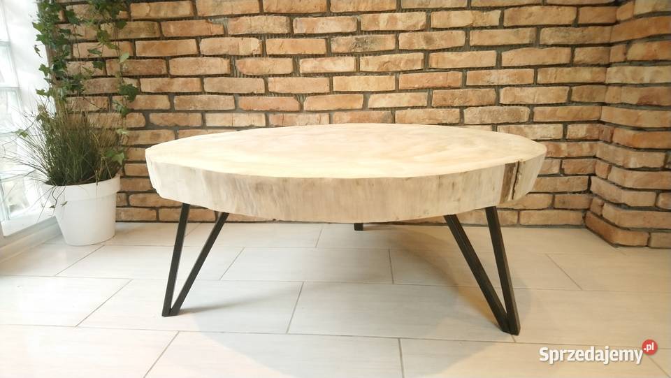Stolik kawowy z pnia drzewa monolit 110cm sprzedam