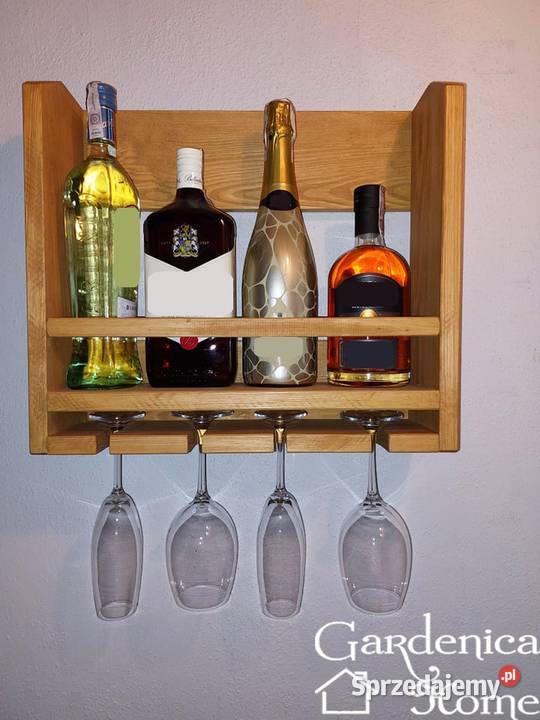 Półka ścienna drewniana na alkohol wino i Skierniewice