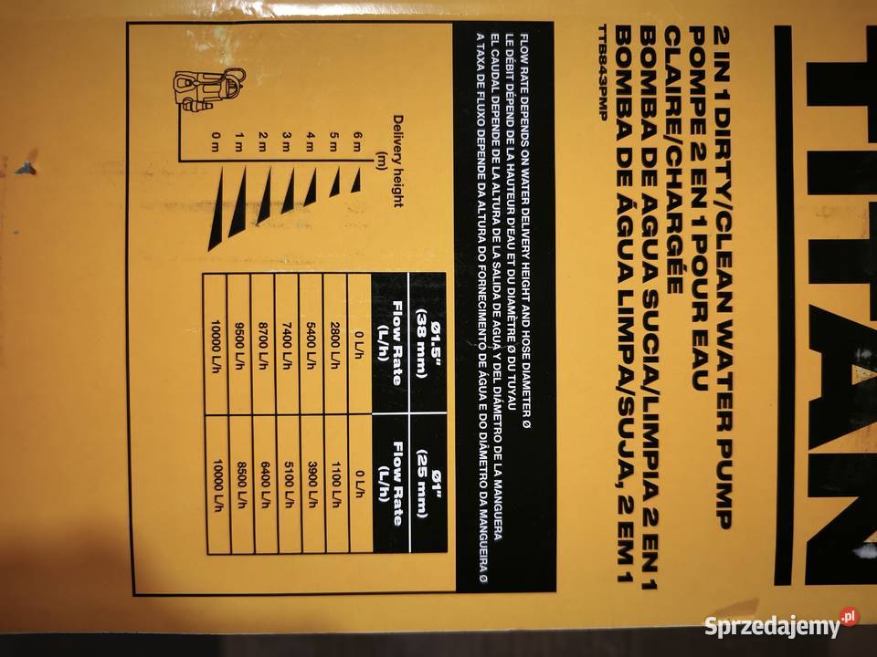 Titan TTB843PMP 400 W pompa głębinowa P508