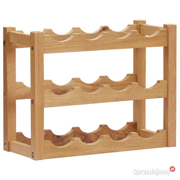 Stojak na 12 butelek wina 47x21x36 lite drewno
