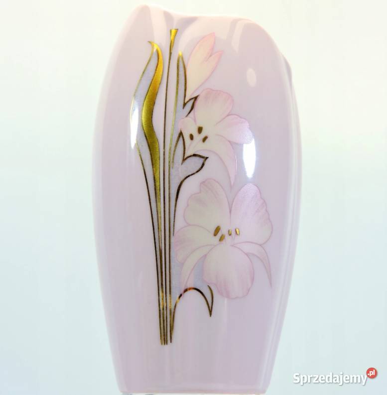 Wazonik z różowej porcelany RGK Latoszyn