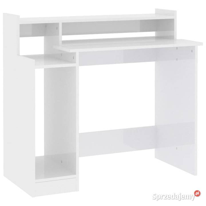 vidaXL Biurko z podświetleniem LED białe wysoki Warszawa